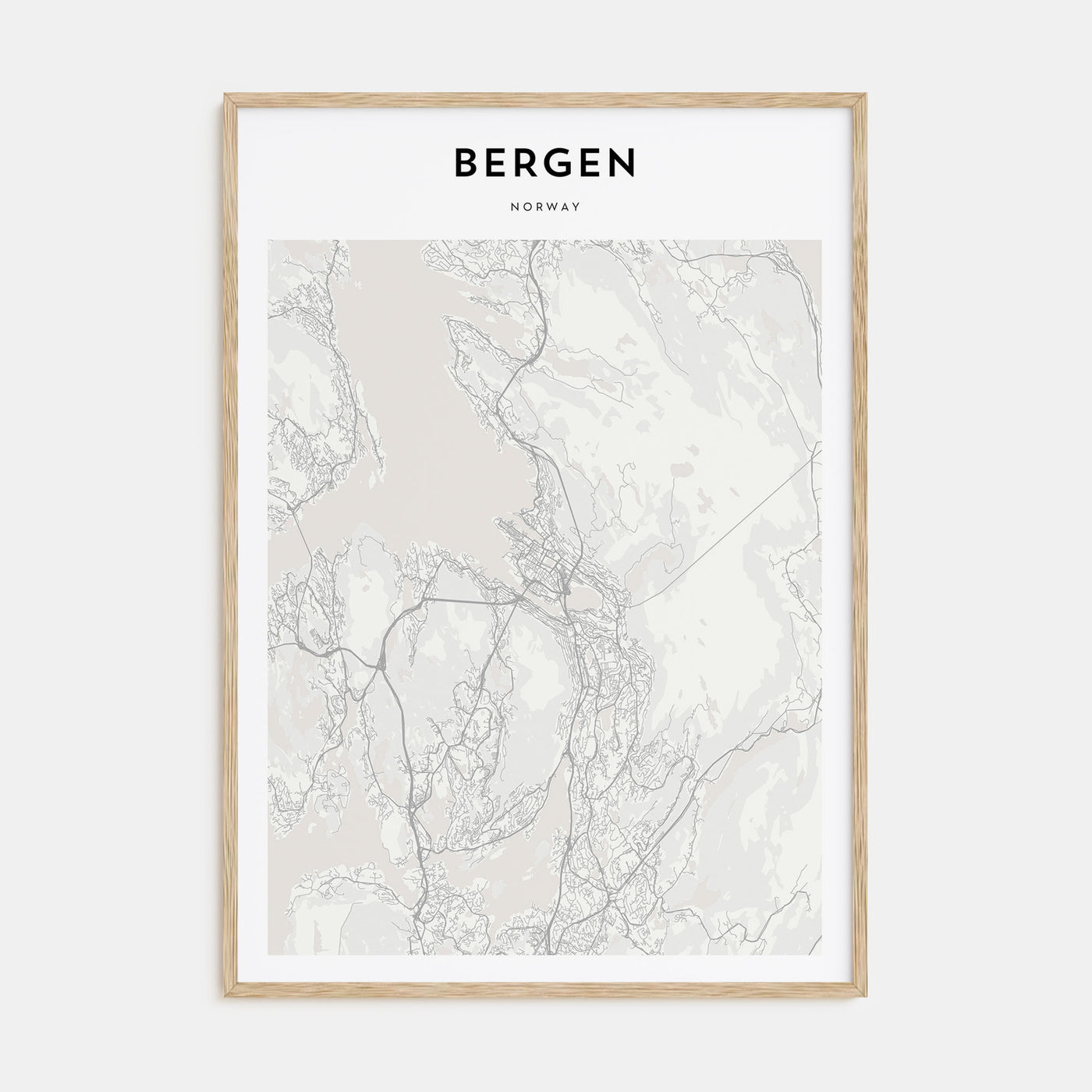 Bergen Map Portrait Poster
