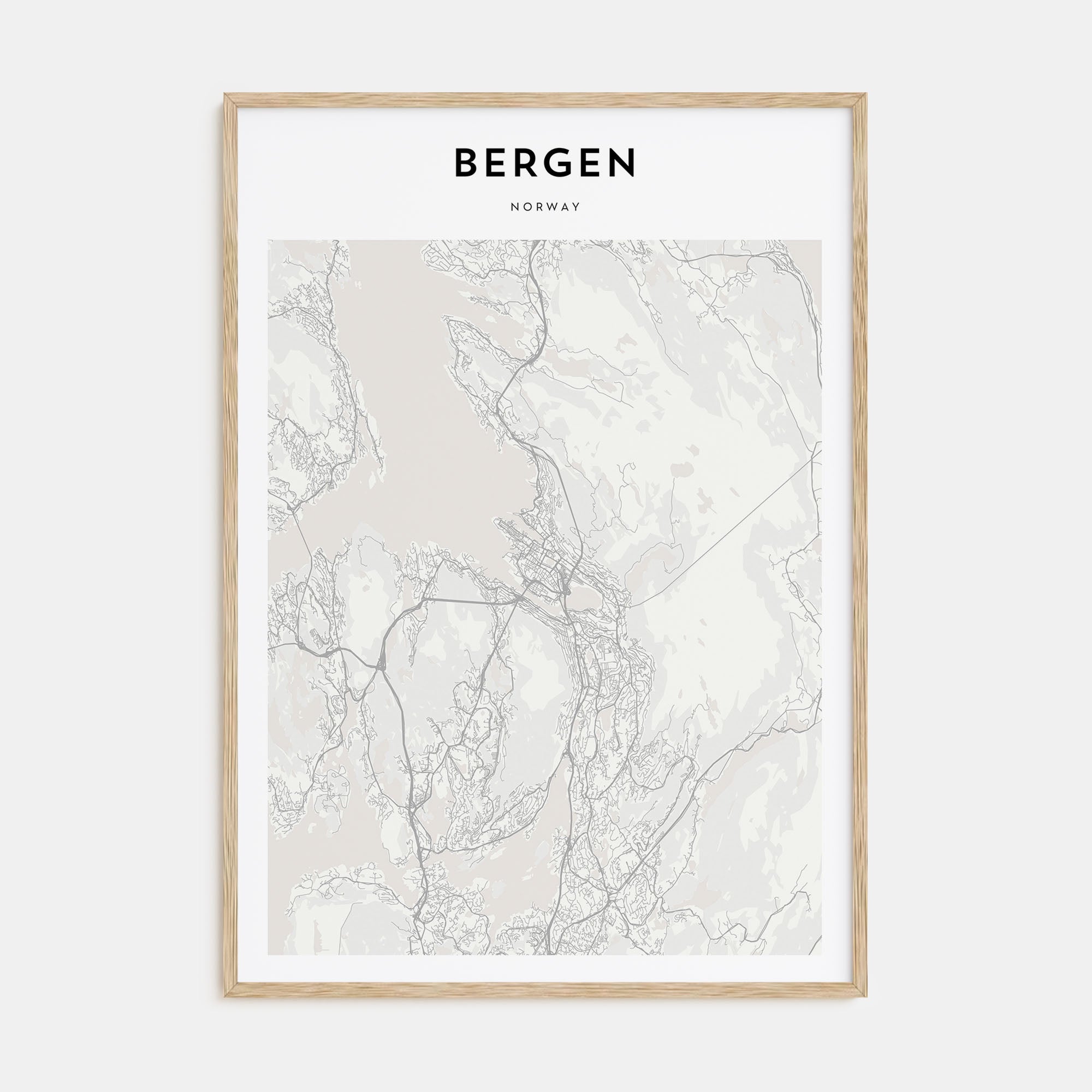 Bergen Map Portrait Poster