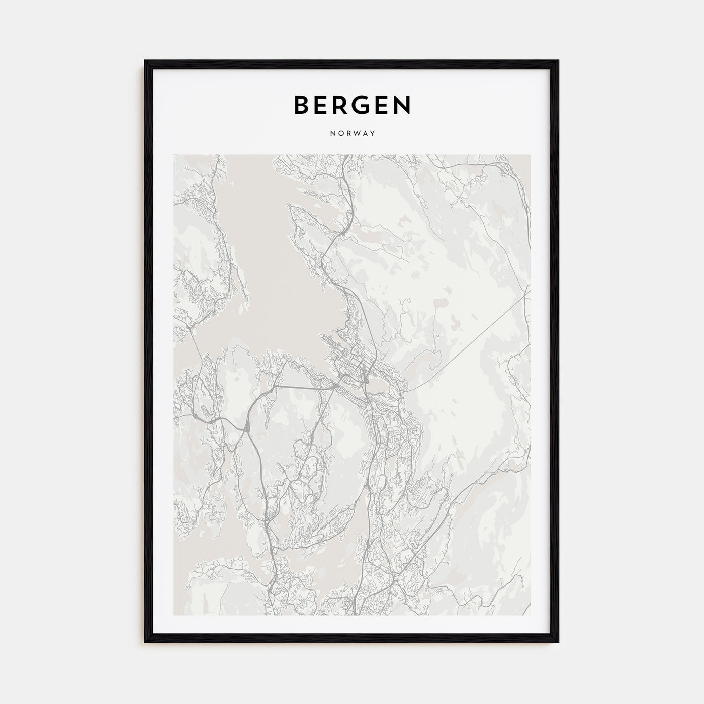 Bergen Map Portrait Poster