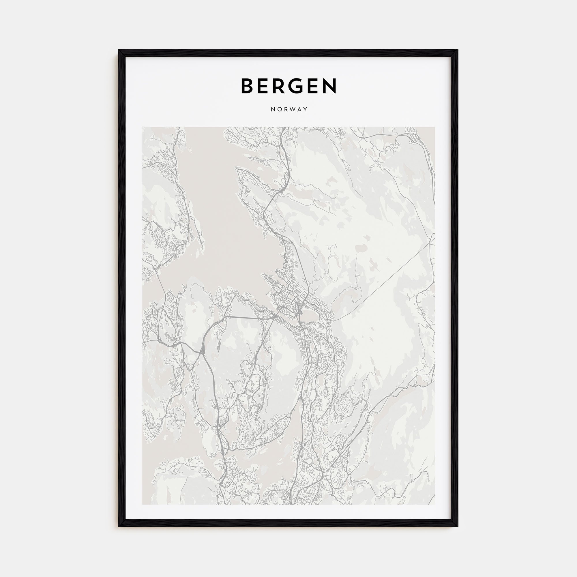 Bergen Map Portrait Poster