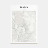 Bergen Map Portrait Poster