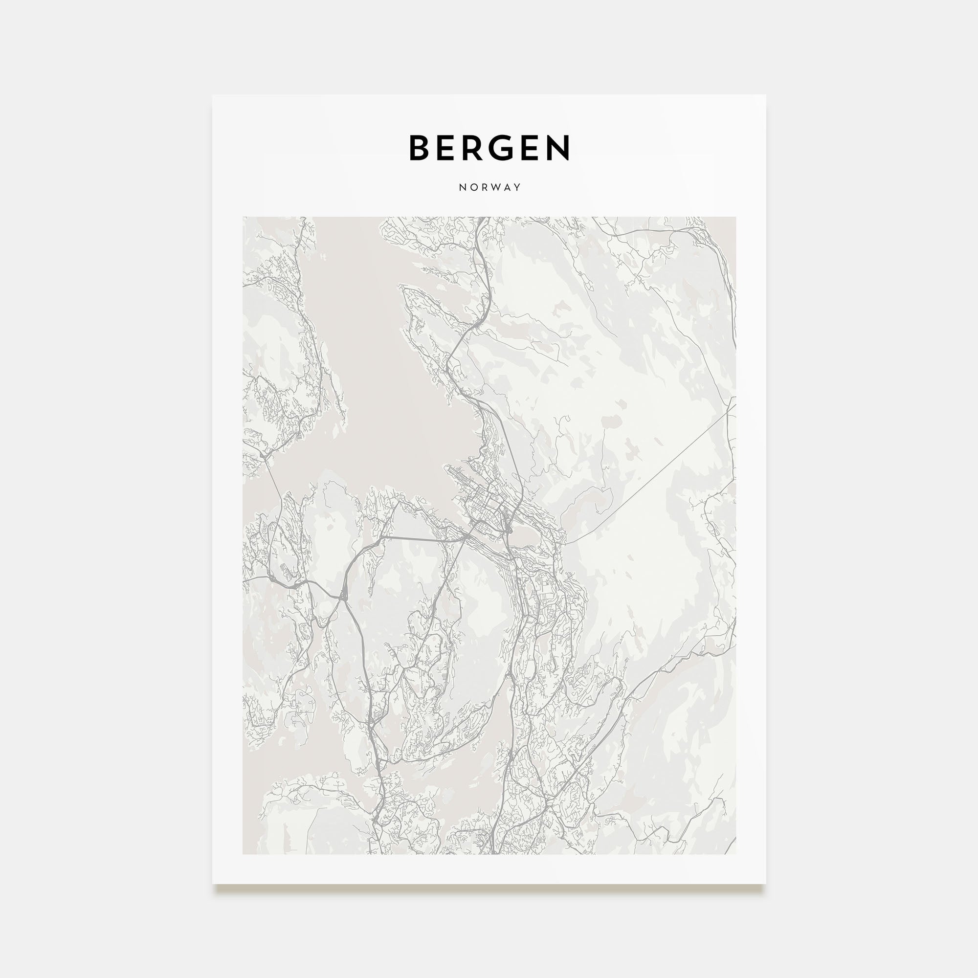Bergen Map Portrait Poster