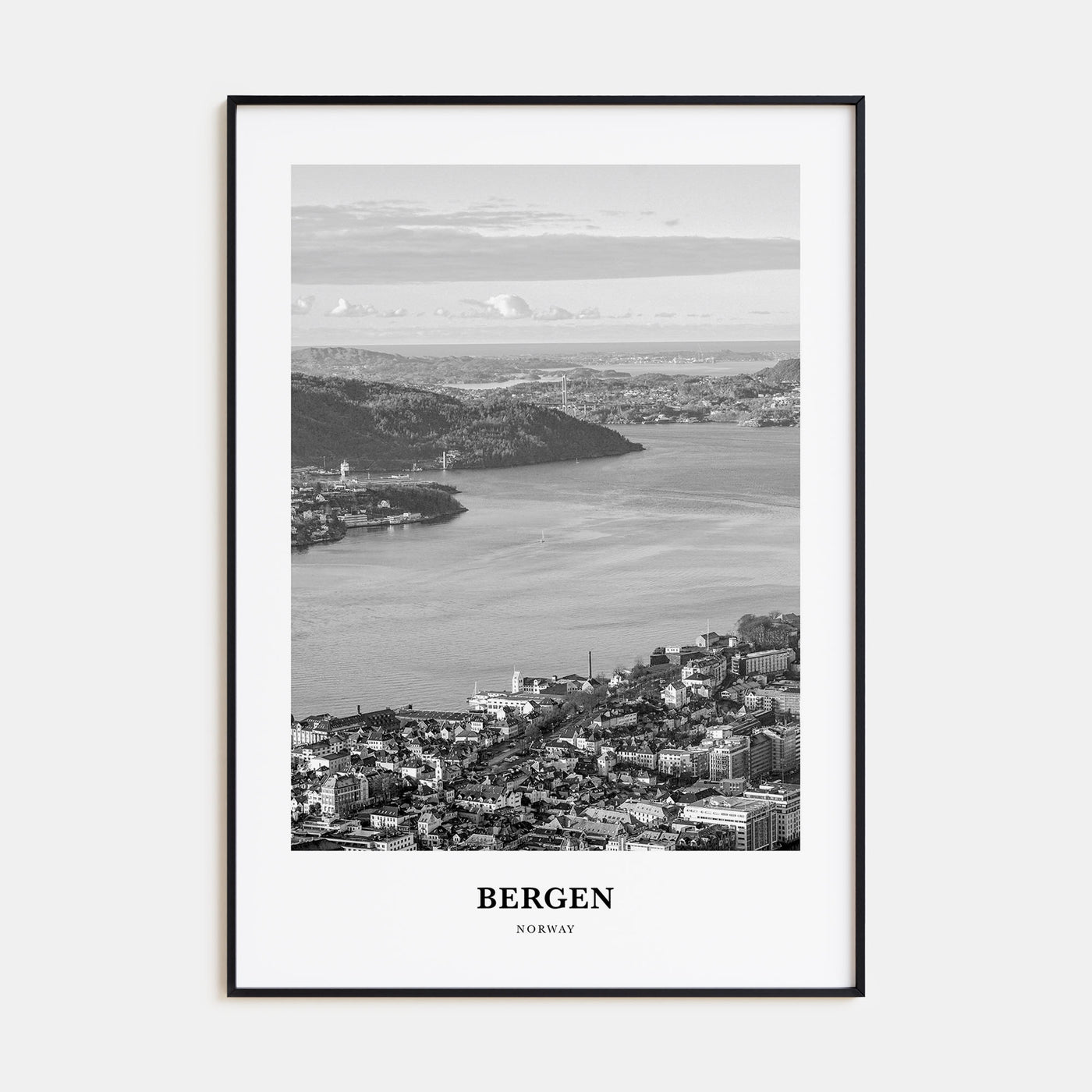 Bergen Portrait B&W Poster