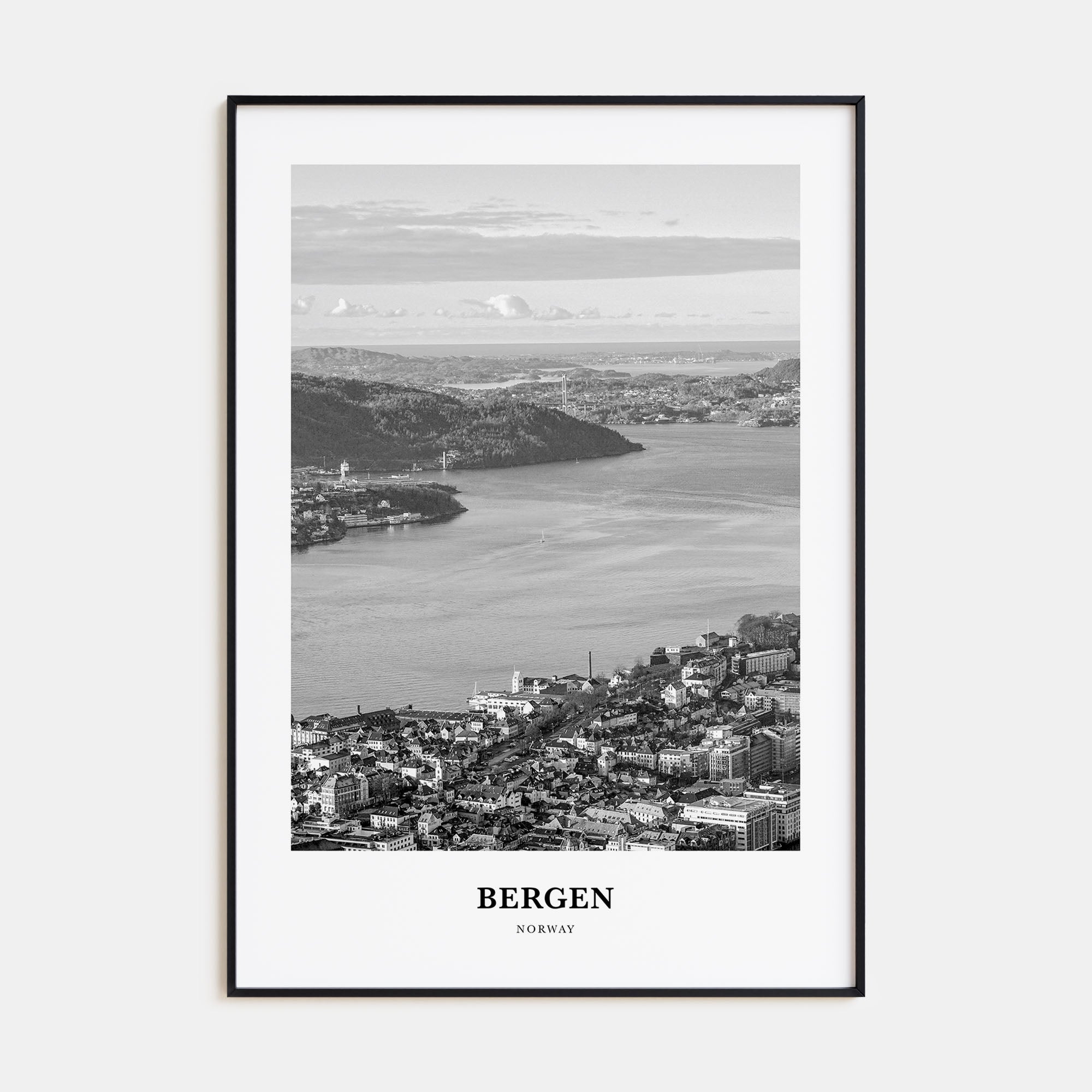 Bergen Portrait B&W Poster