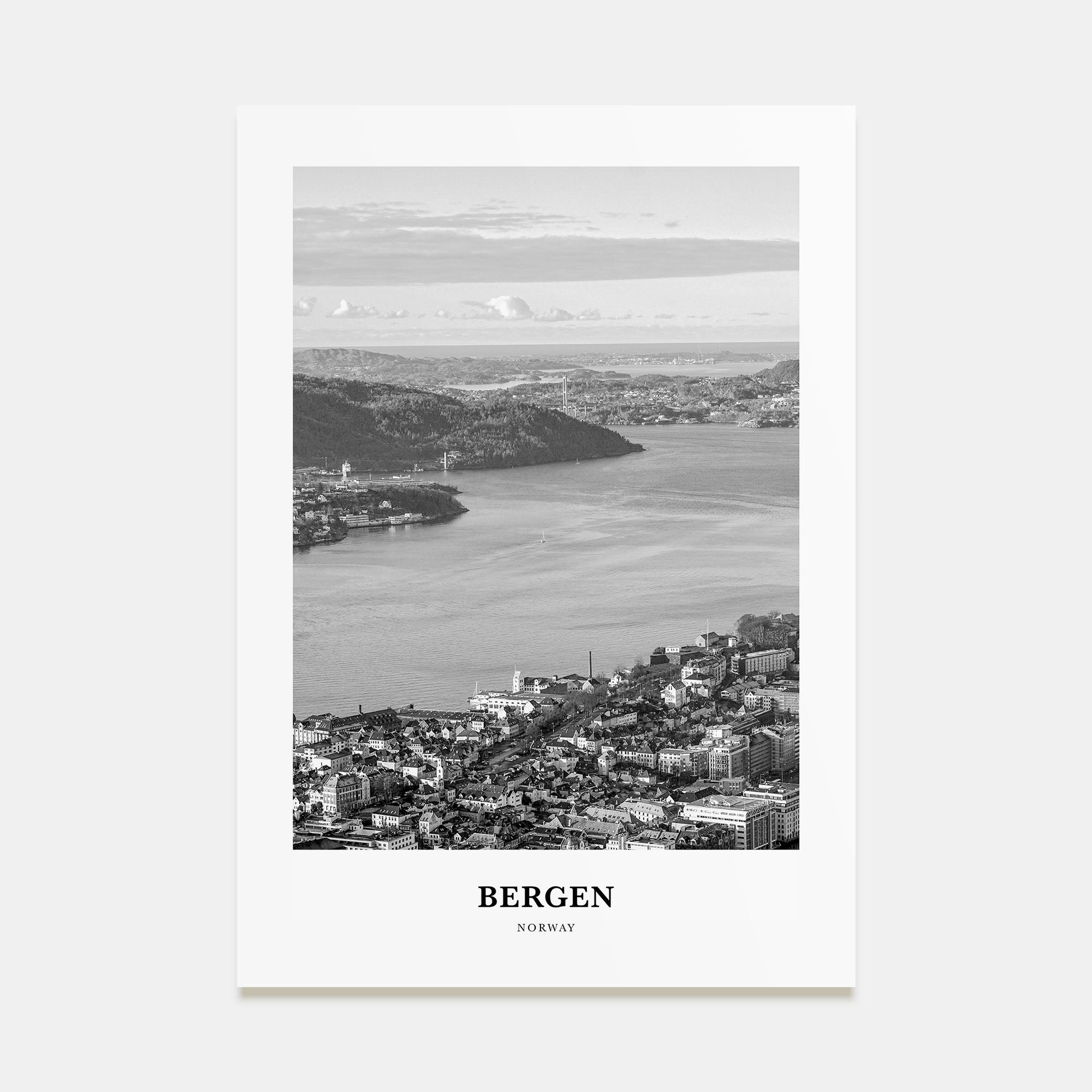 Bergen Portrait B&W Poster