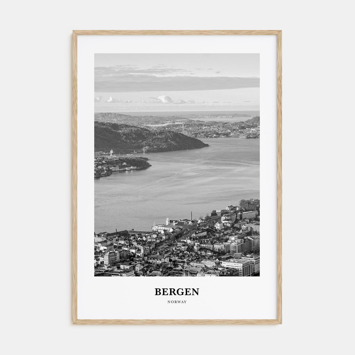 Bergen Portrait B&W Poster
