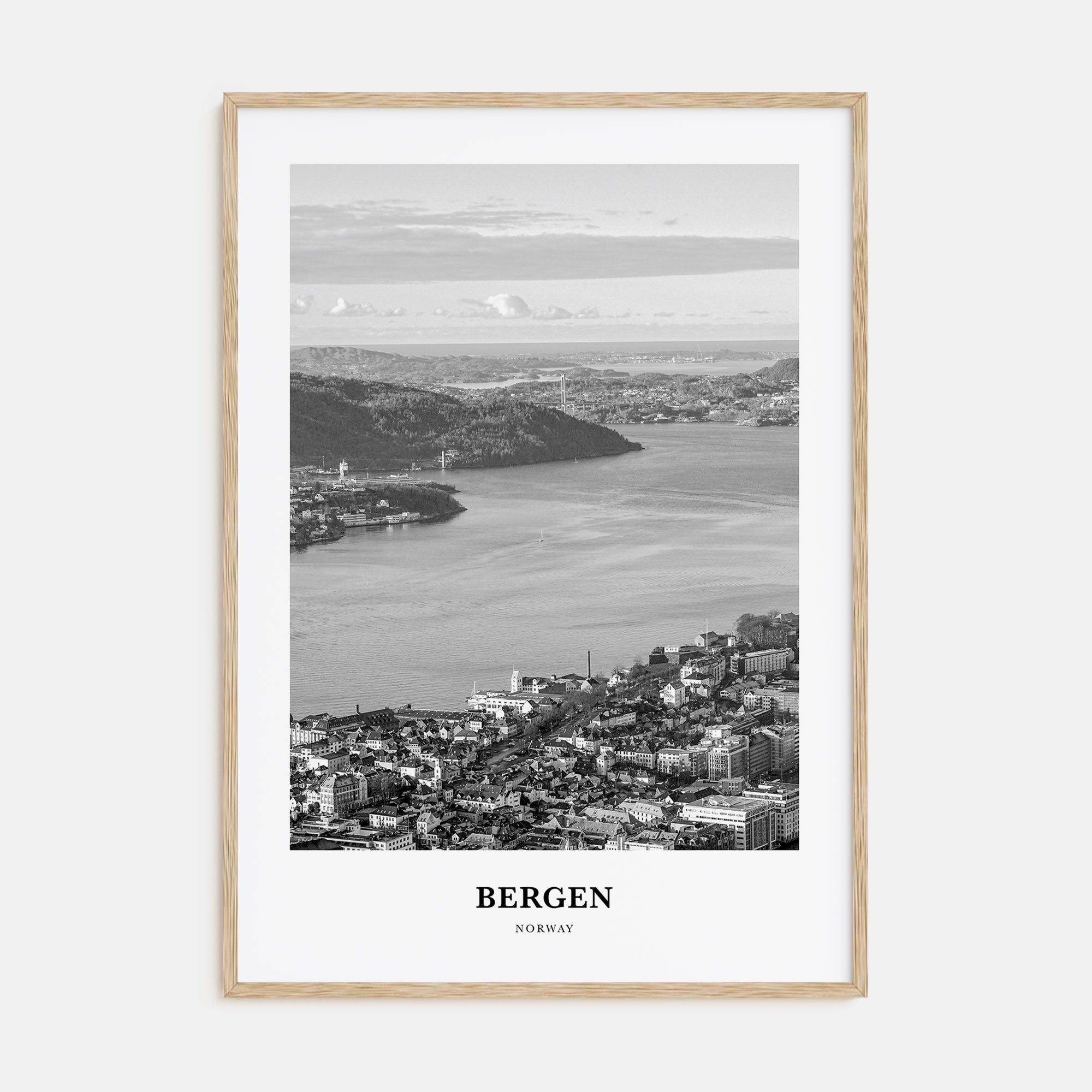 Bergen Portrait B&W Poster