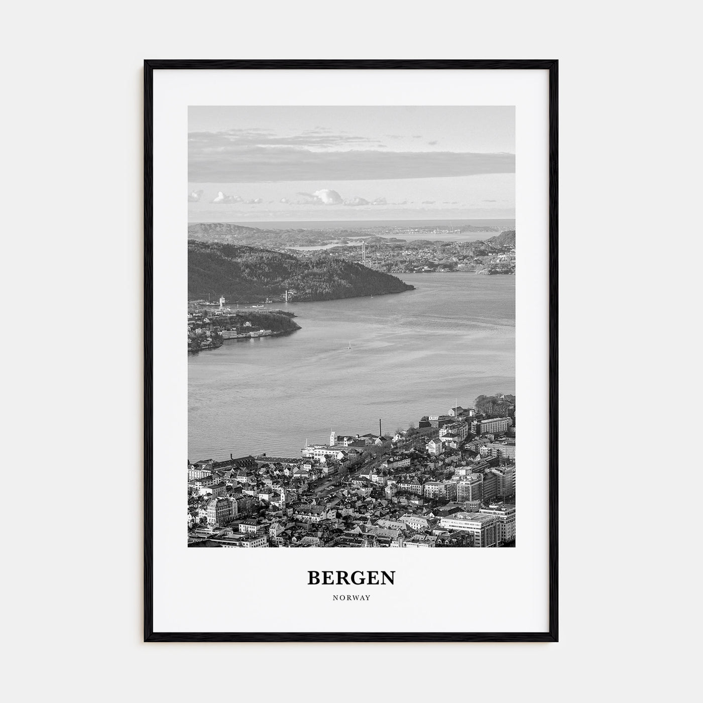 Bergen Portrait B&W Poster