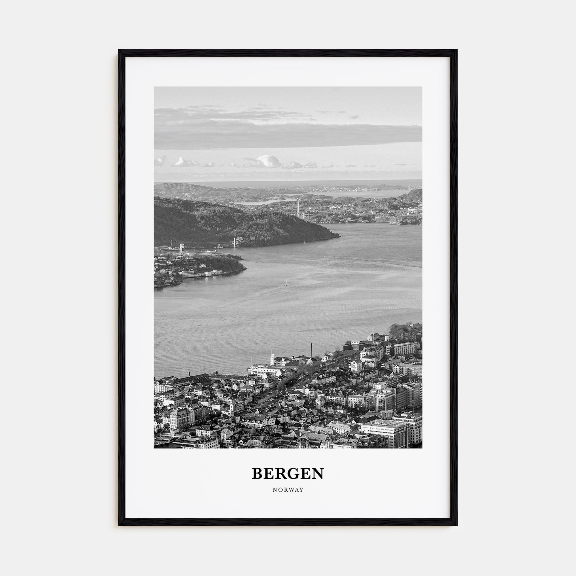 Bergen Portrait B&W Poster