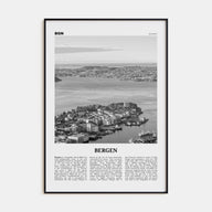 Bergen Travel B&W Poster