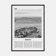 Bergen Travel B&W Poster