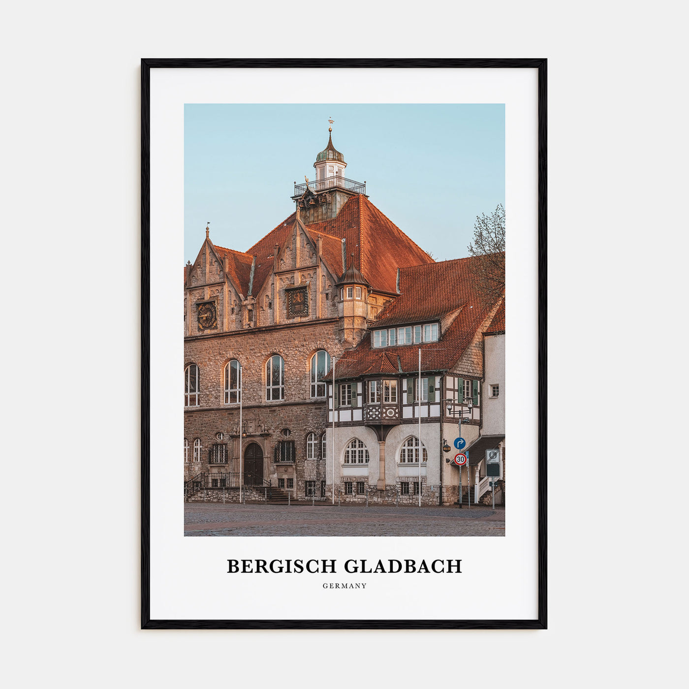 Bergisch Gladbach Portrait Color Poster