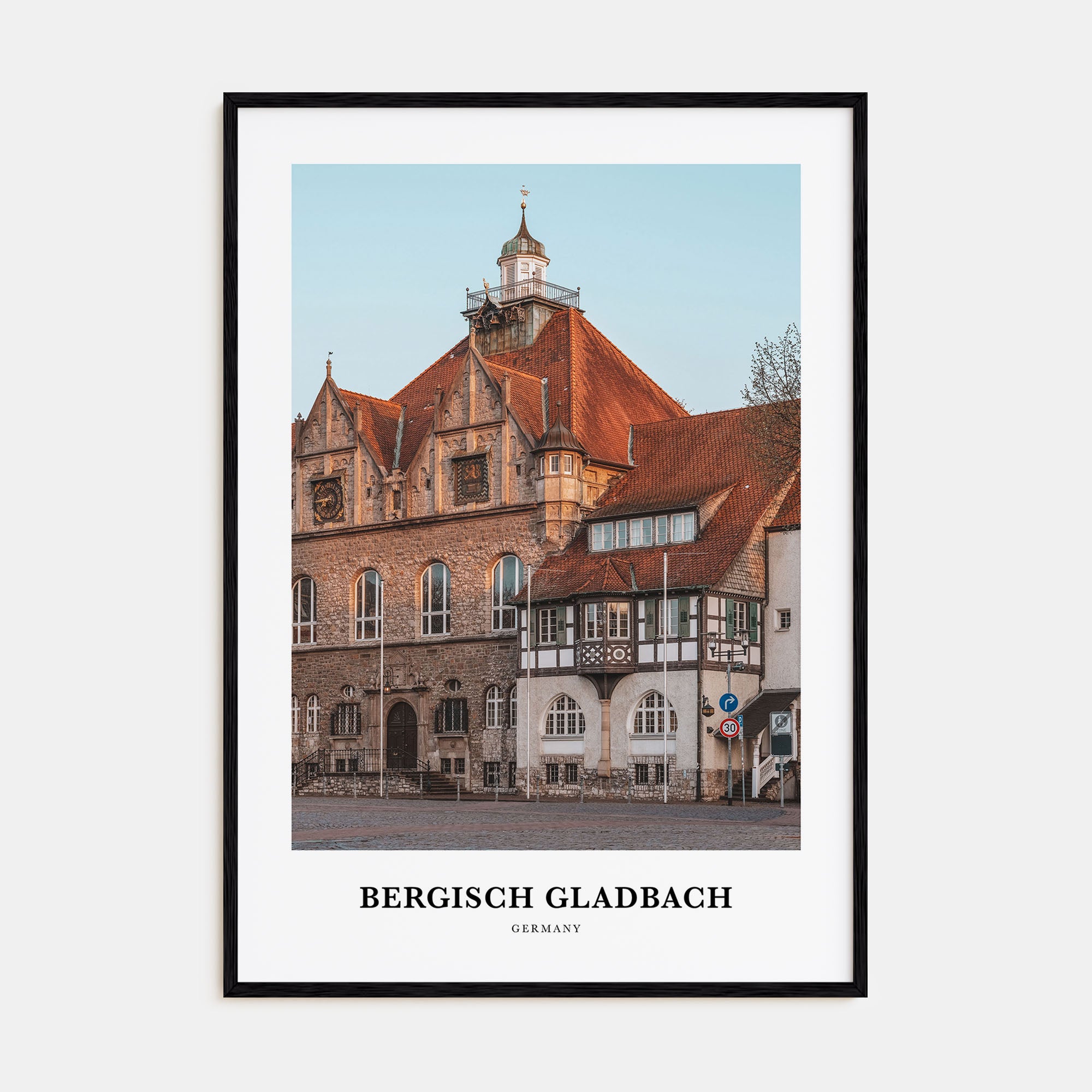 Bergisch Gladbach Portrait Color Poster