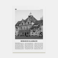 Bergisch Gladbach Travel B&W Poster