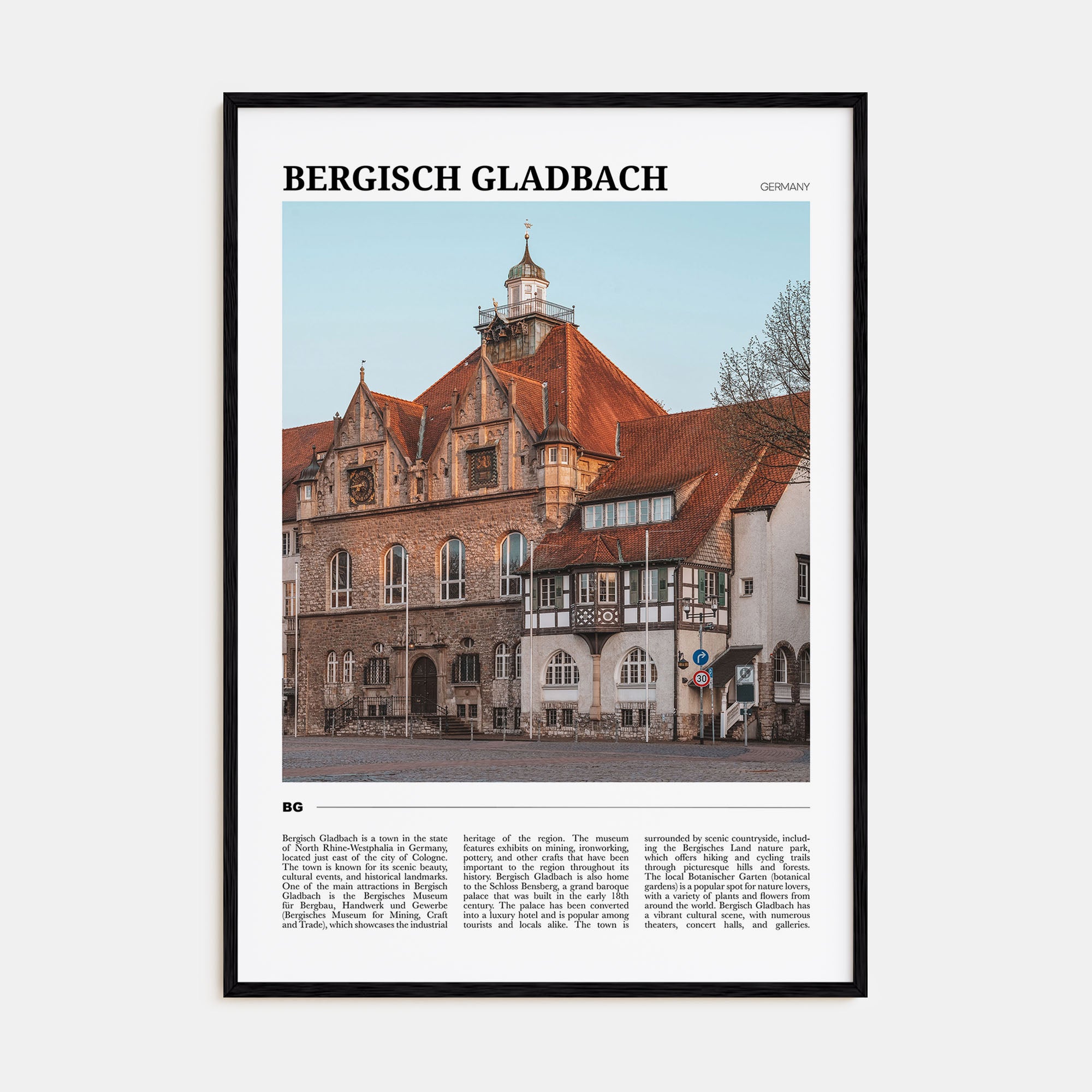 Bergisch Gladbach Travel Color Poster