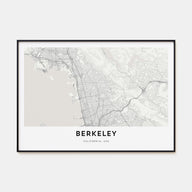 Berkeley Map Landscape Poster