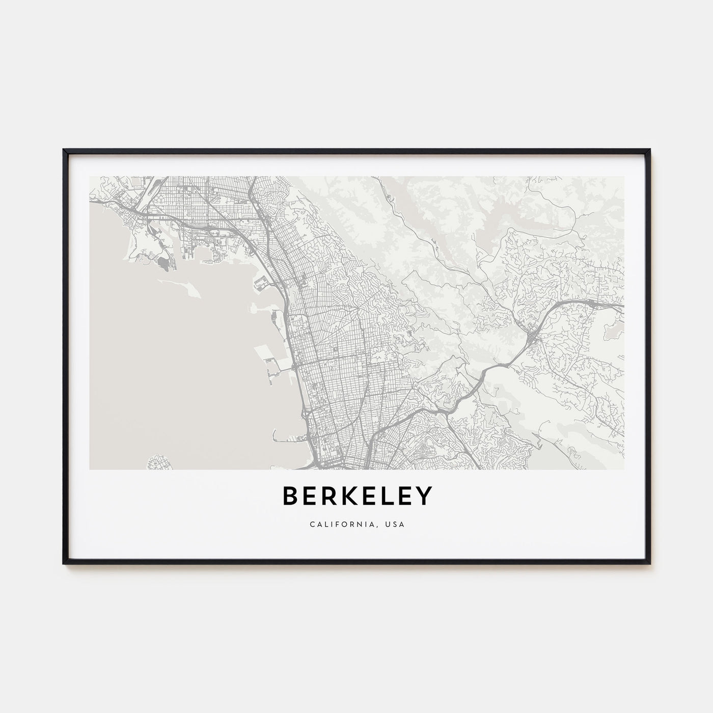 Berkeley Map Landscape Poster
