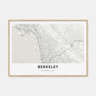 Berkeley Map Landscape Poster