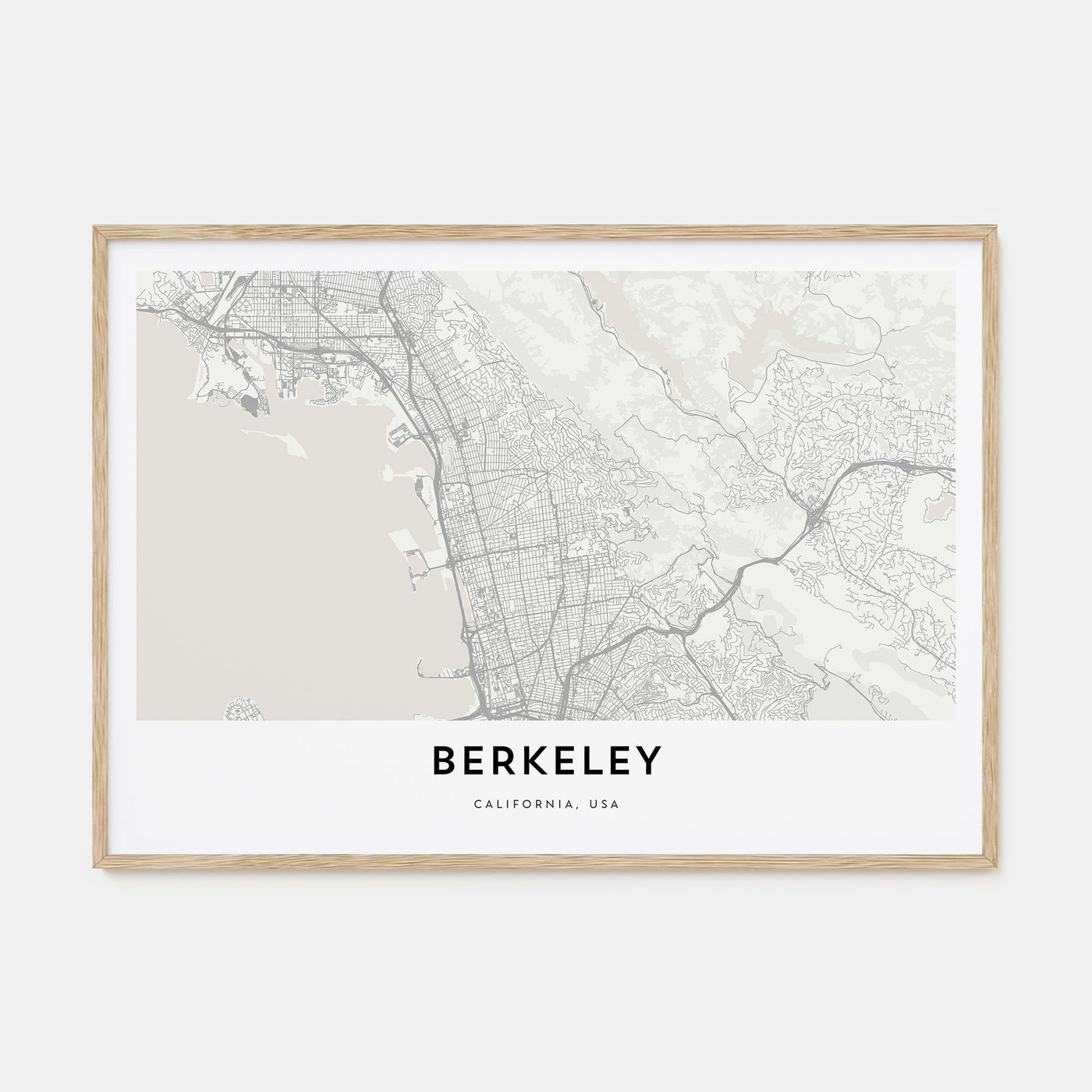 Berkeley Map Landscape Poster