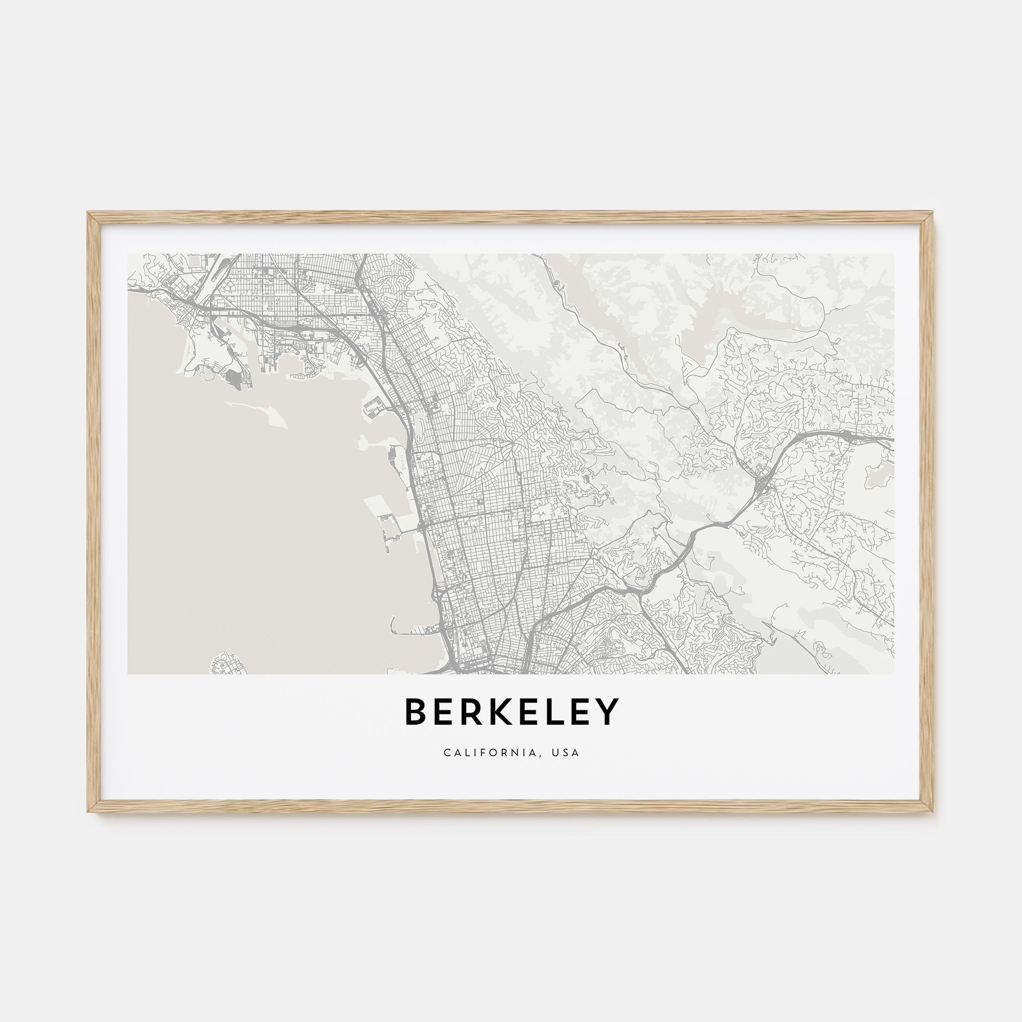 Berkeley Map Landscape Poster