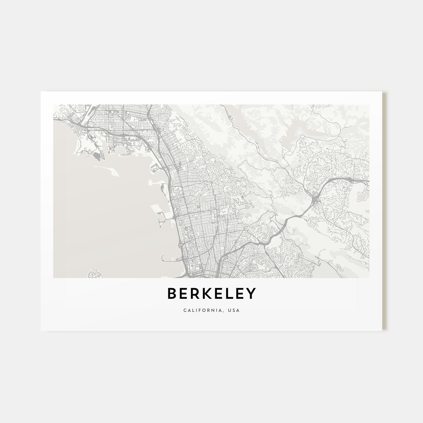 Berkeley Map Landscape Poster
