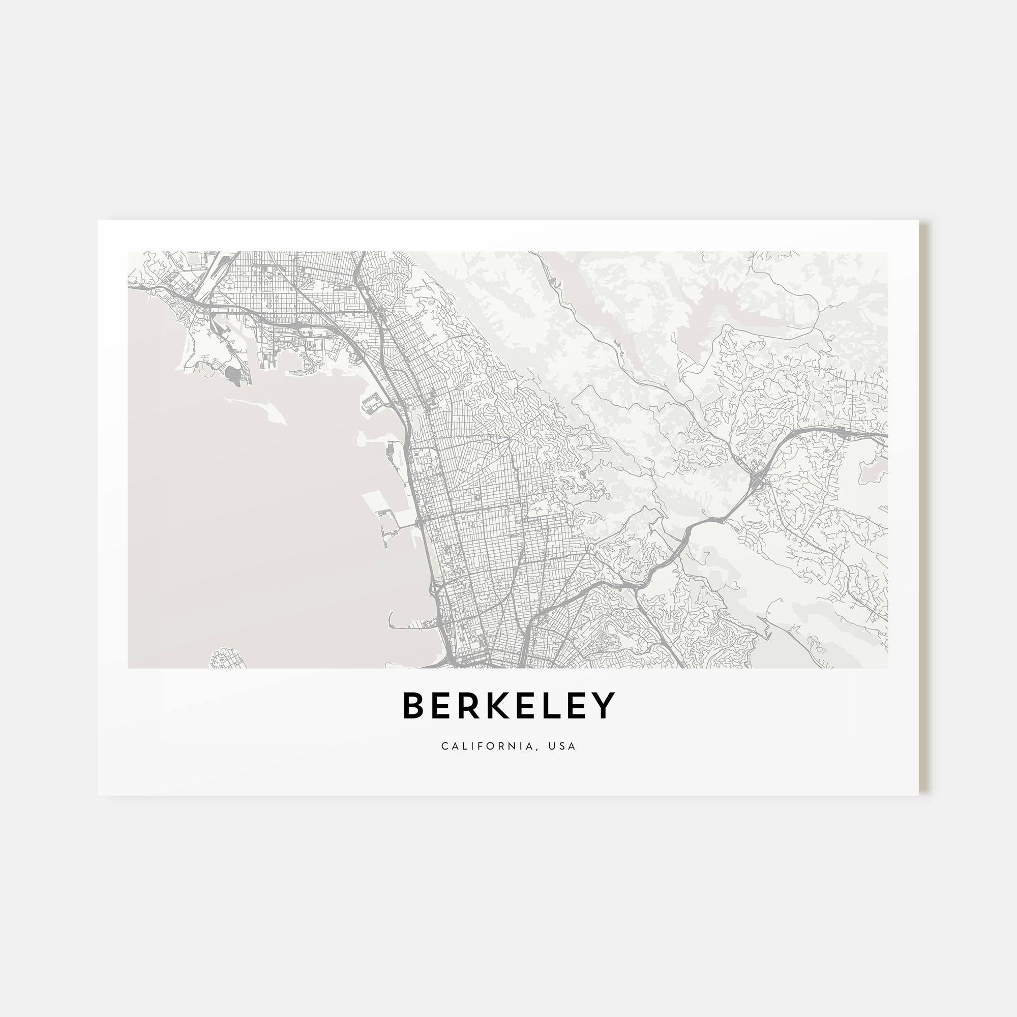 Berkeley Map Landscape Poster