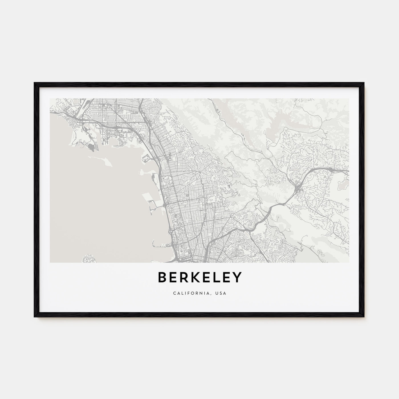 Berkeley Map Landscape Poster