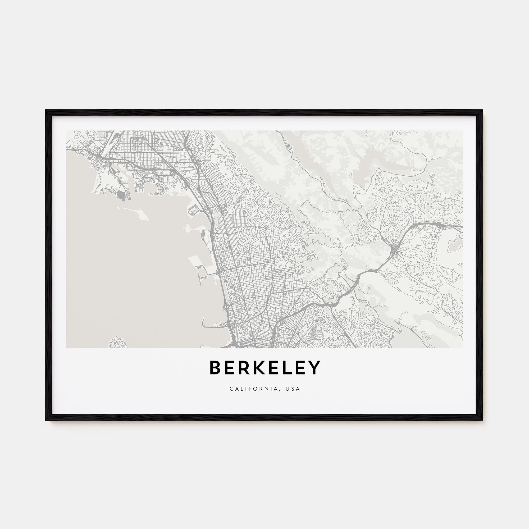 Berkeley Map Landscape Poster