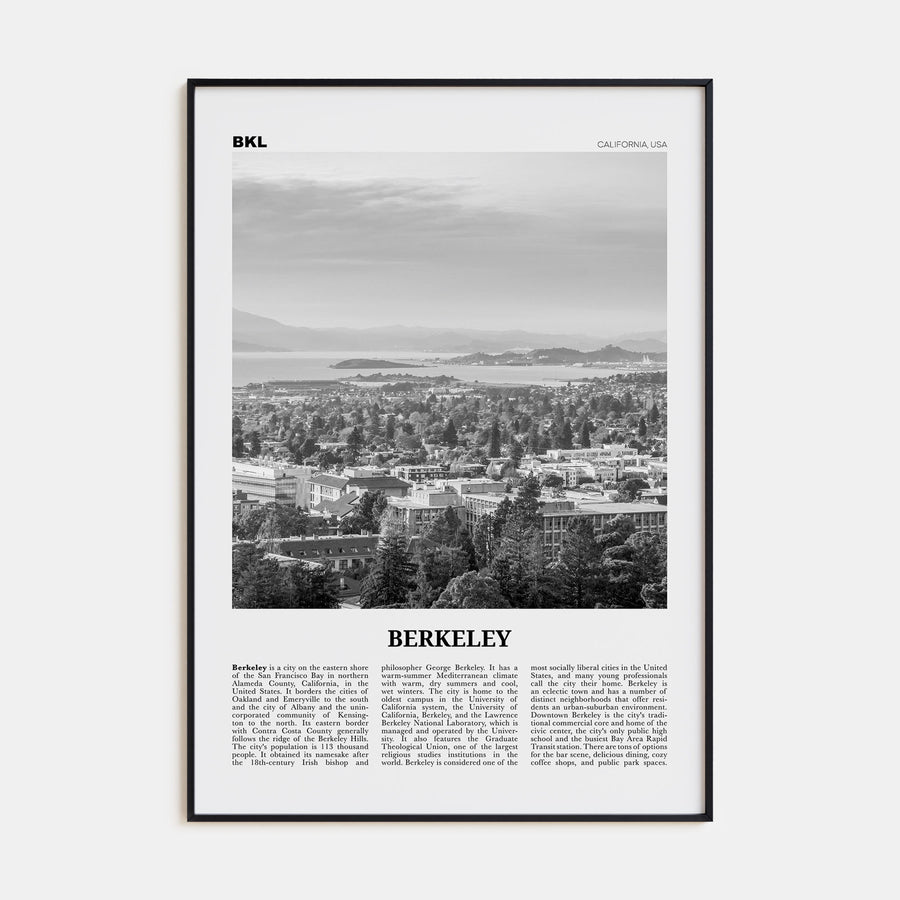 Berkeley Travel B&W Poster