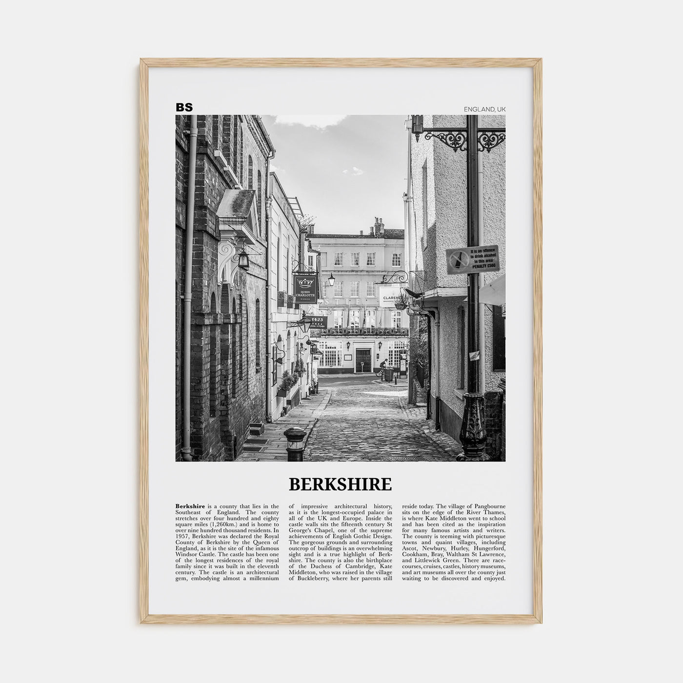 Berkshire Travel B&W Poster