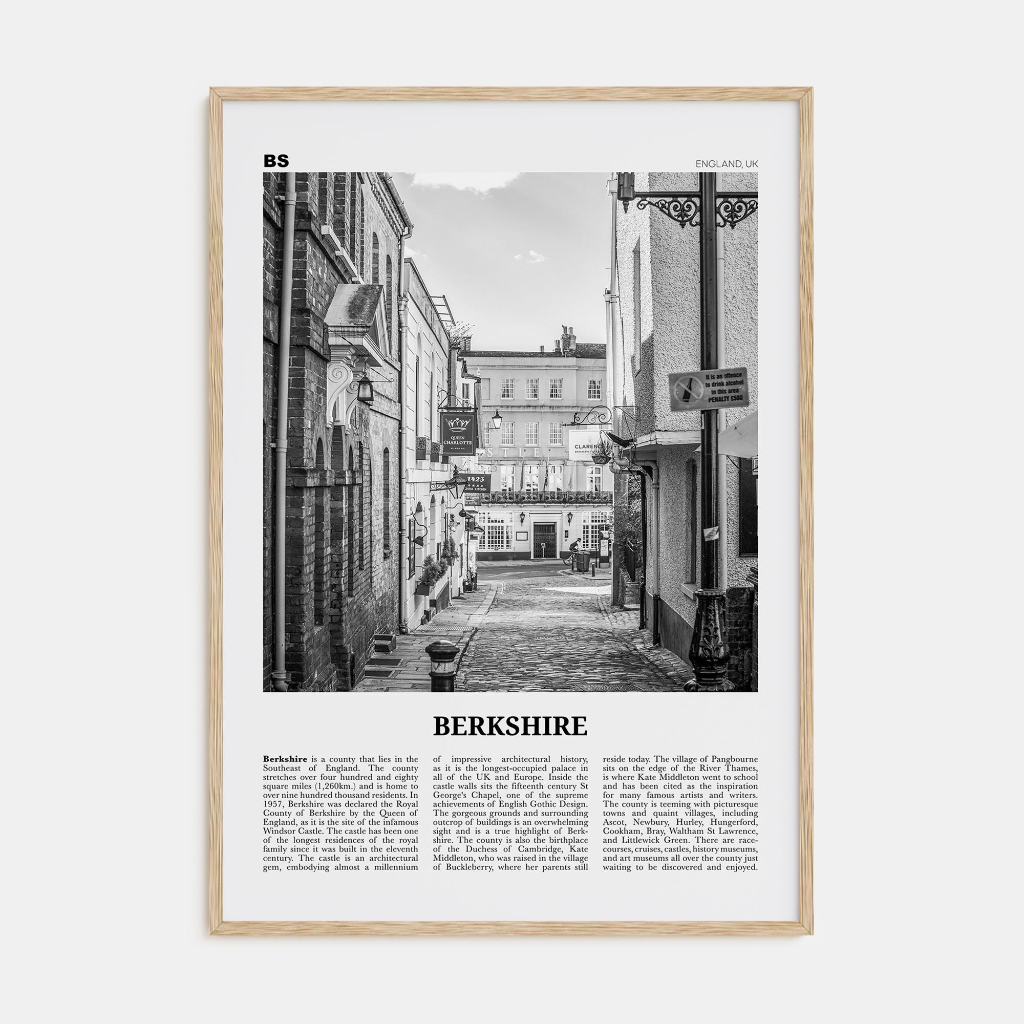 Berkshire Travel B&W Poster