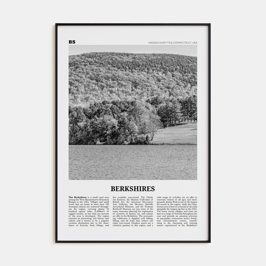 Berkshires Travel B&W Poster