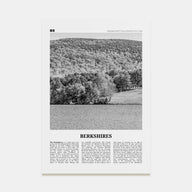 Berkshires Travel B&W Poster