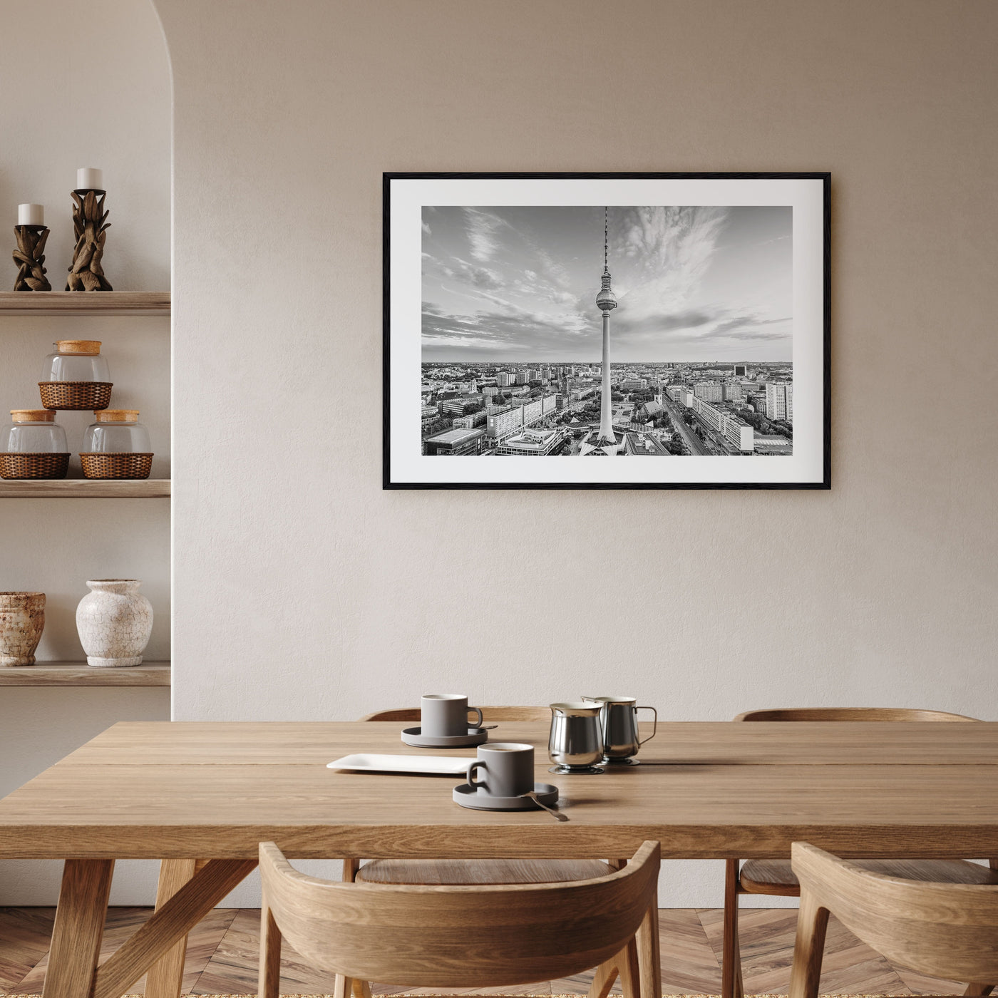 Berlin Landscape B&W Poster