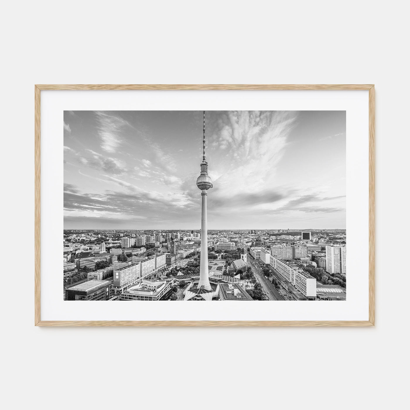 Berlin Landscape B&W Poster