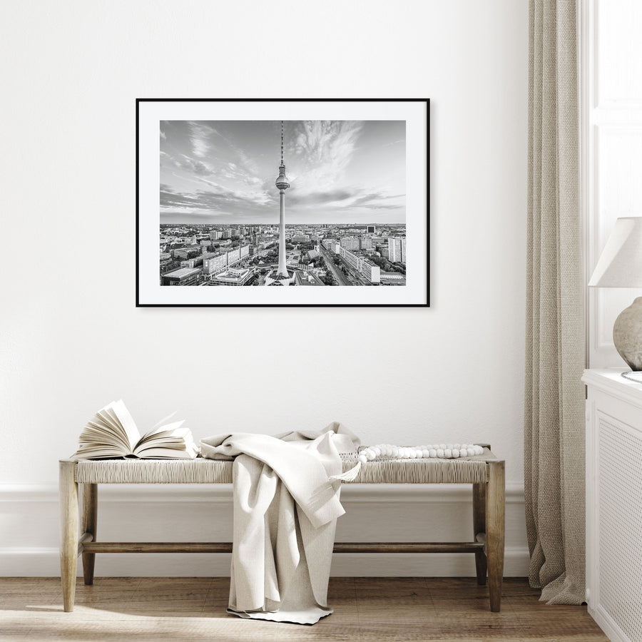 Berlin Landscape B&W Poster