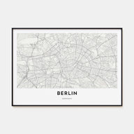 Berlin Map Landscape Poster
