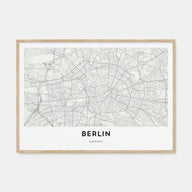 Berlin Map Landscape Poster