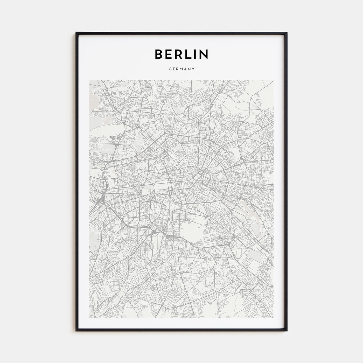 Berlin Map Portrait Poster