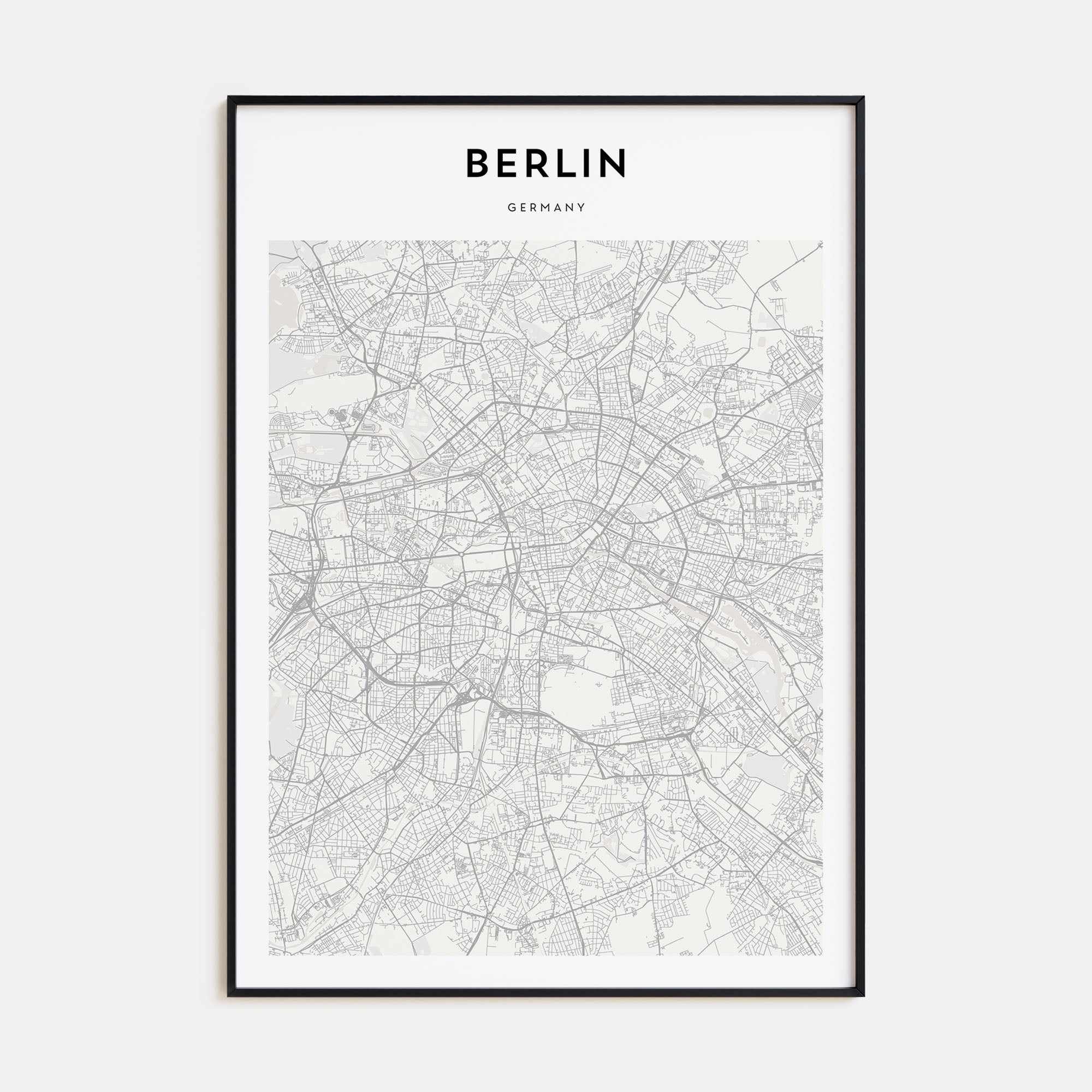Berlin Map Portrait Poster