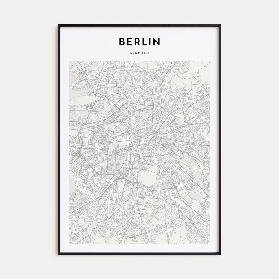 Berlin Map Portrait Poster