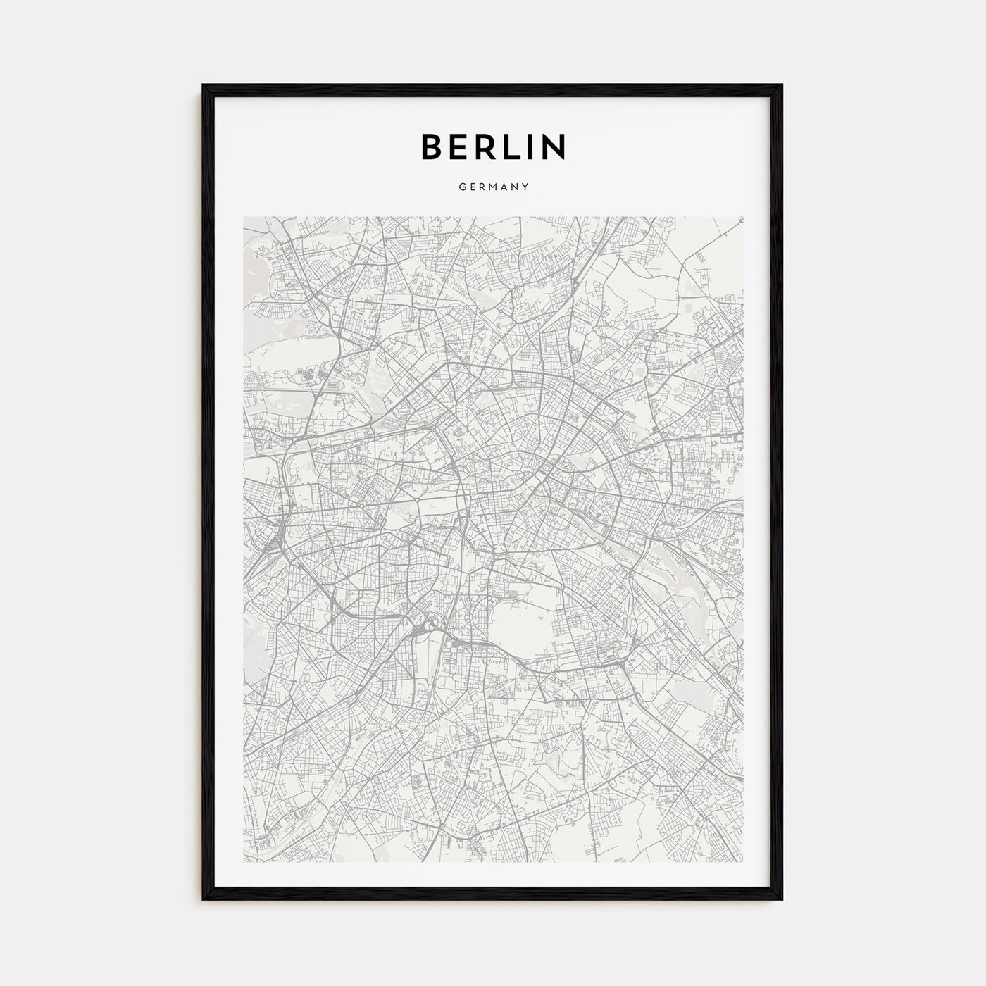 Berlin Map Portrait Poster