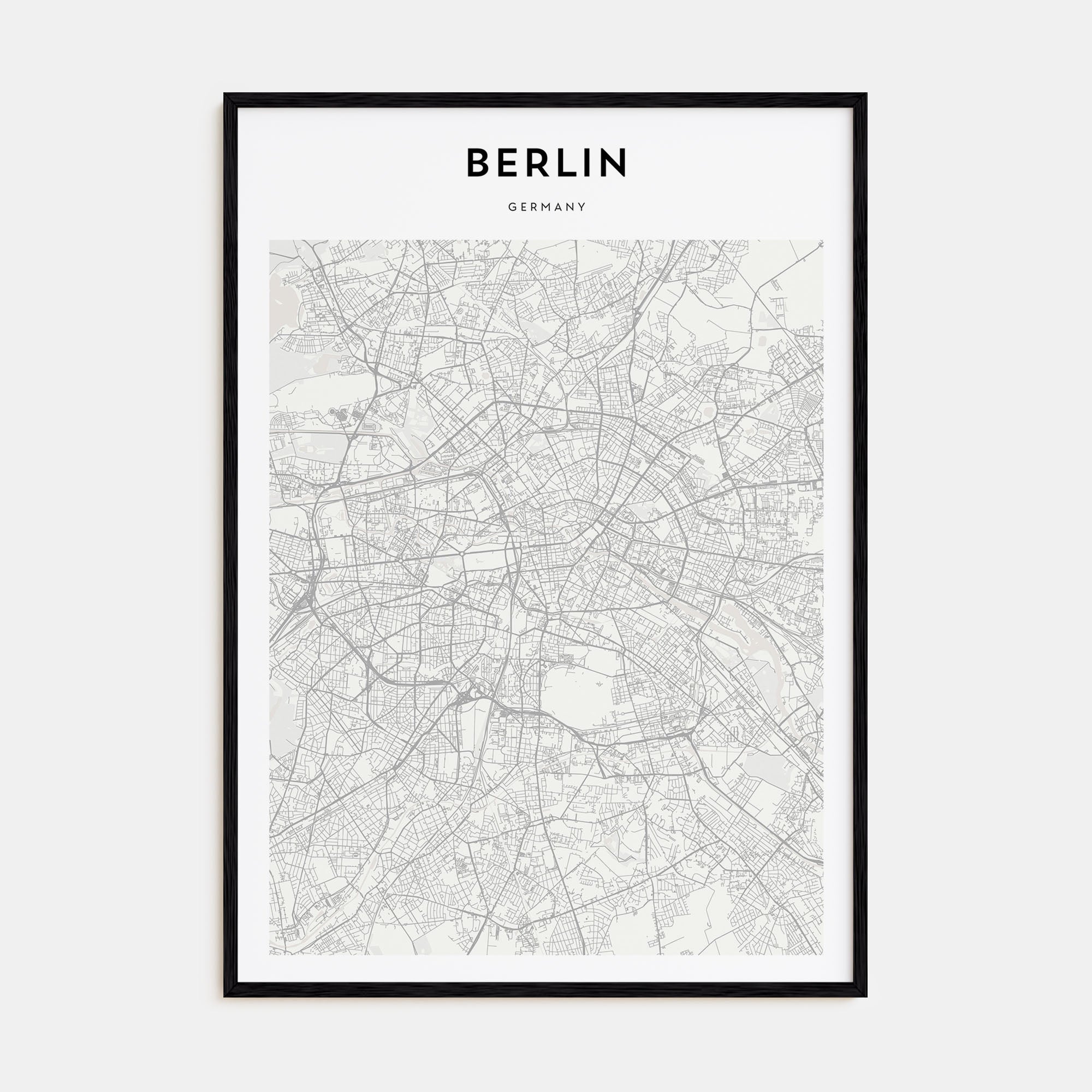 Berlin Map Portrait Poster