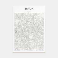 Berlin Map Portrait Poster