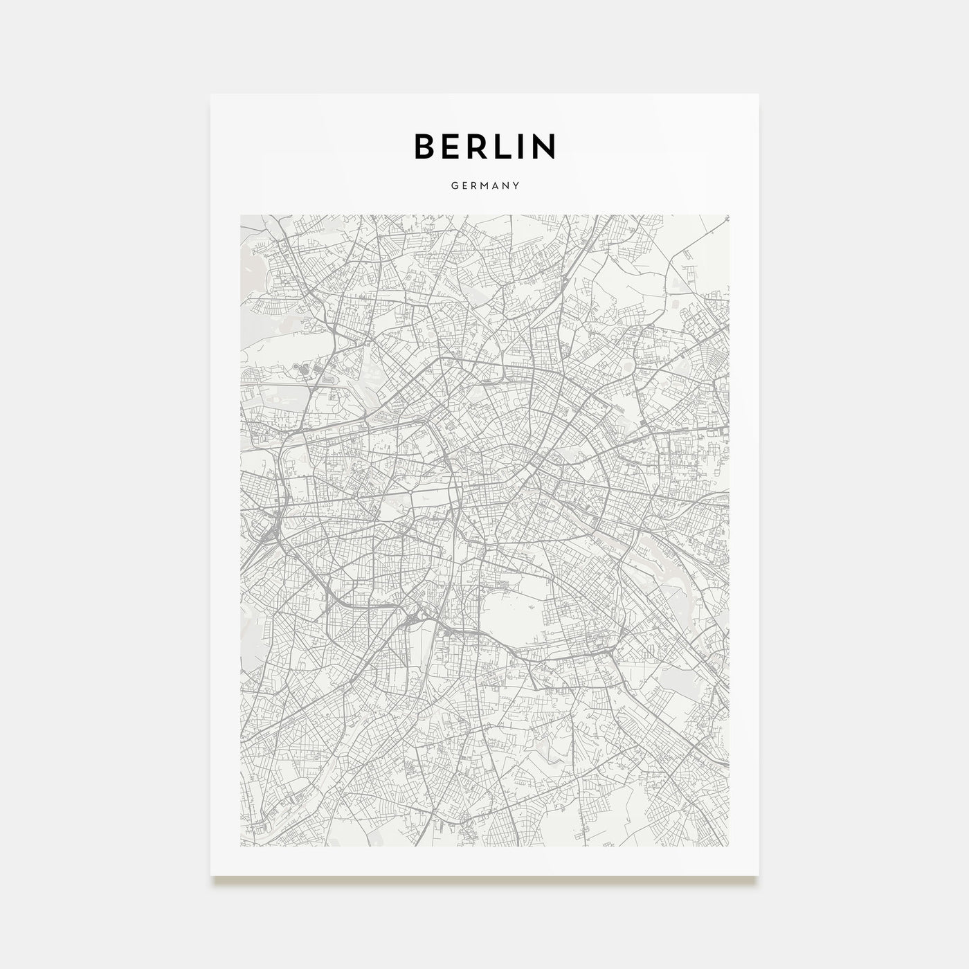 Berlin Map Portrait Poster