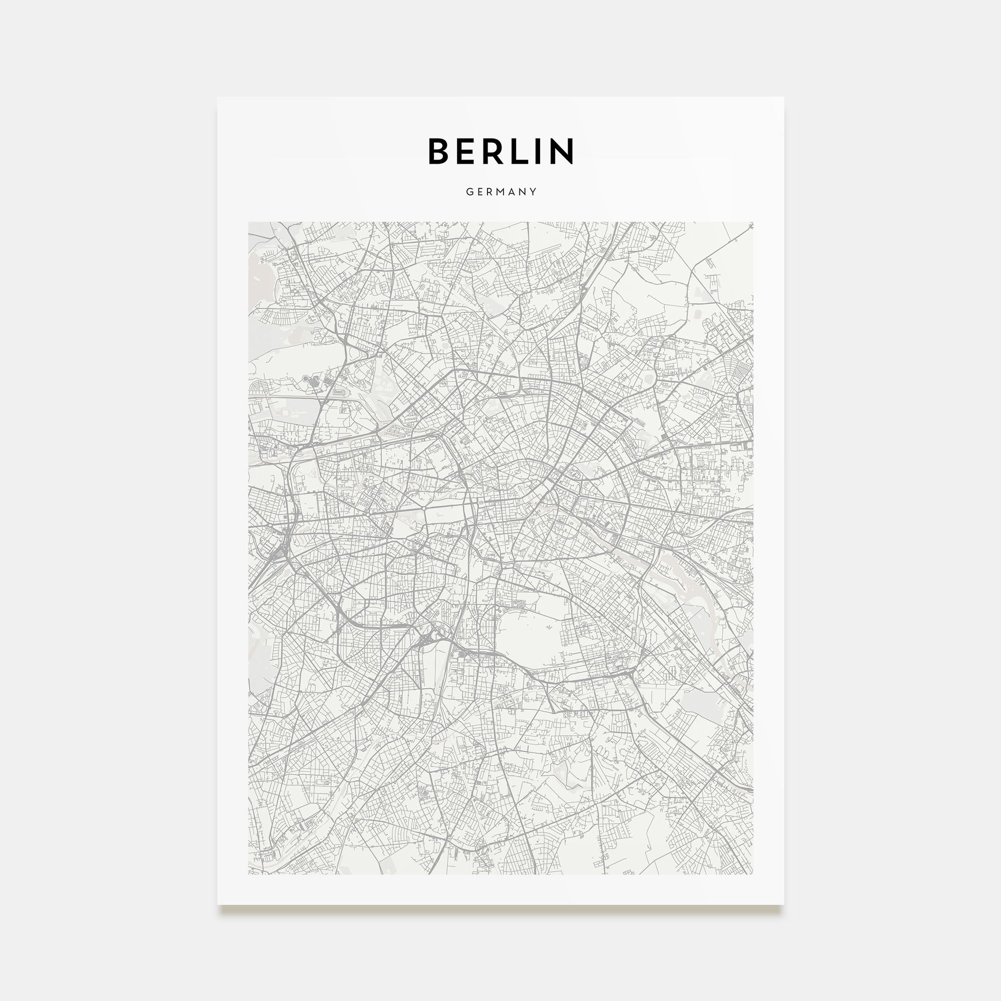 Berlin Map Portrait Poster