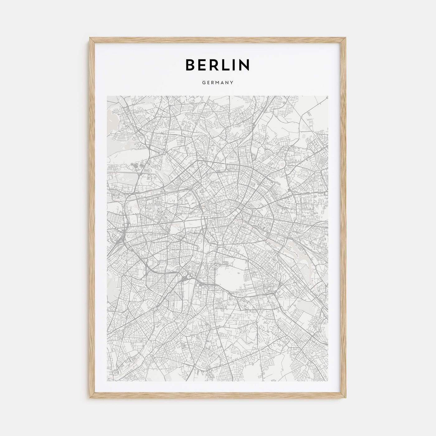 Berlin Map Portrait Poster