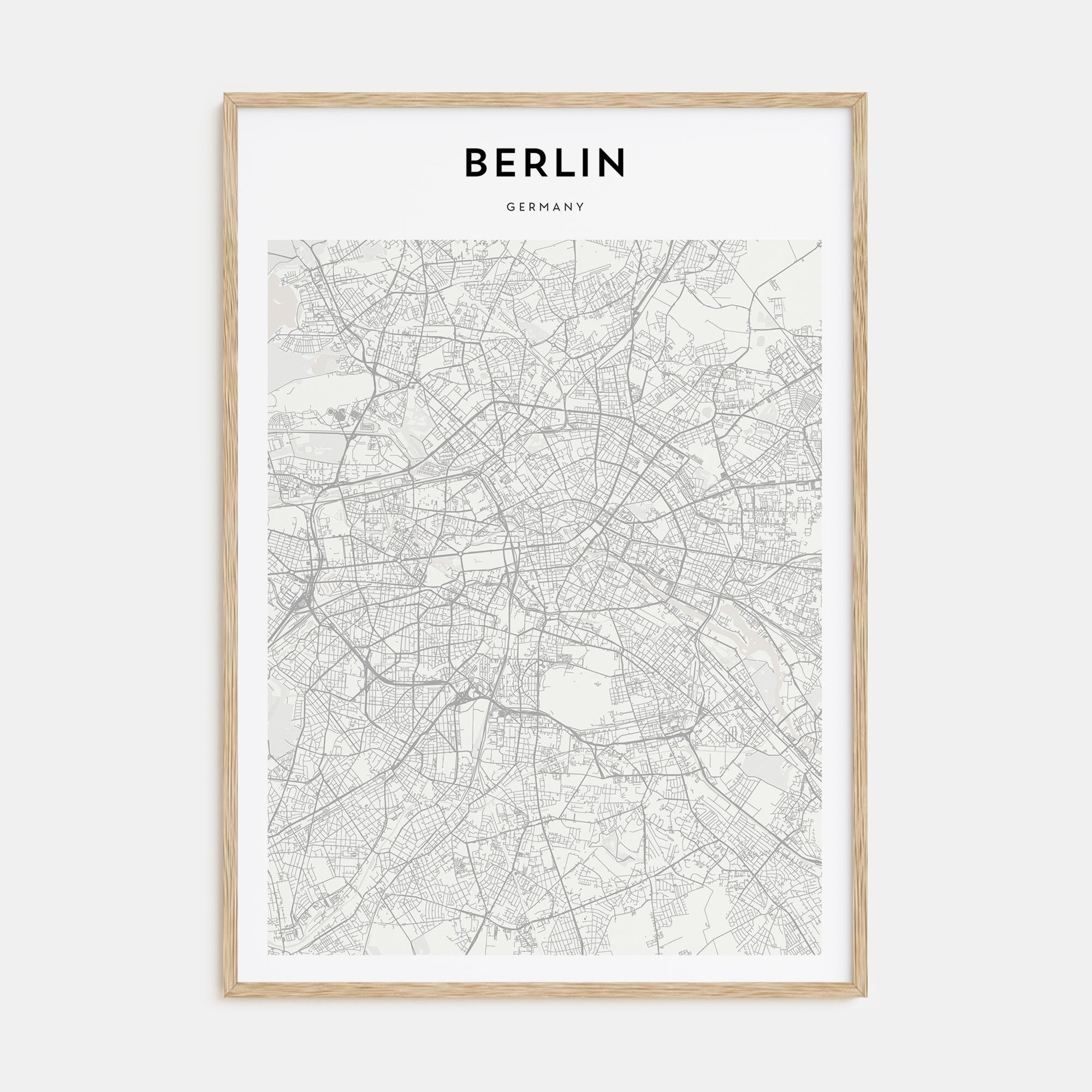 Berlin Map Portrait Poster
