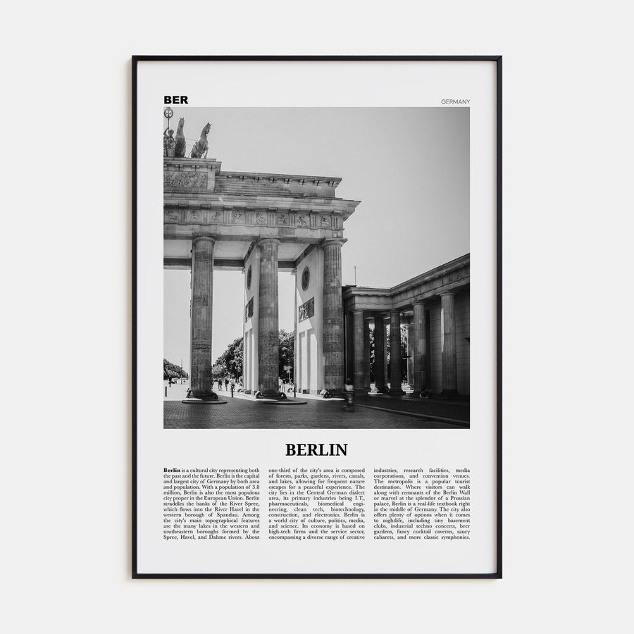 Berlin Travel B&W No 1 Poster
