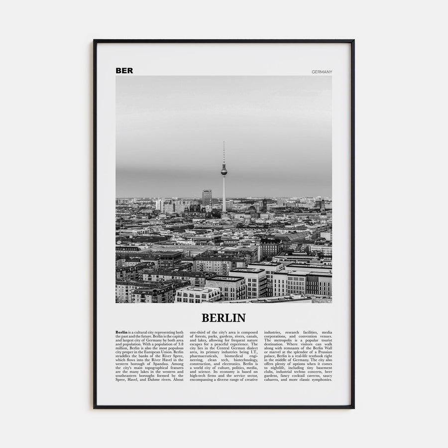 Berlin Travel B&W No 2 Poster